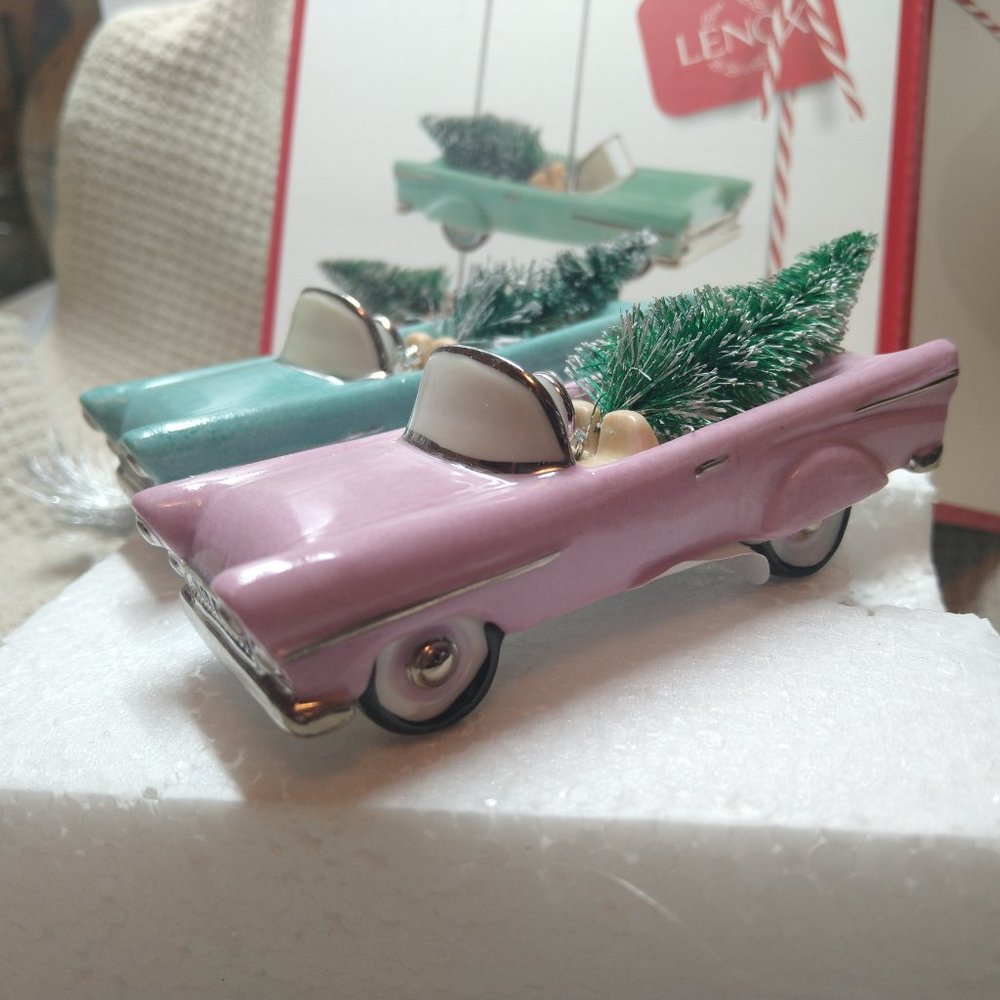 Lenox Retro Cars Ornaments Set of 2
